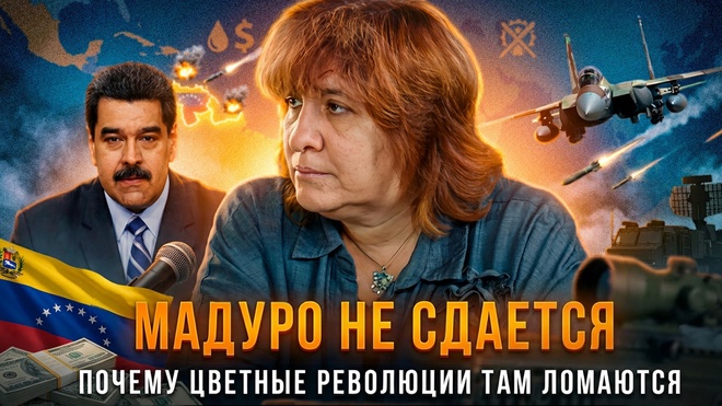 Постер к видео МАДУРО НЕ СДАЕТСЯ: Почему цветные революции там ломаются | Дарья Митина