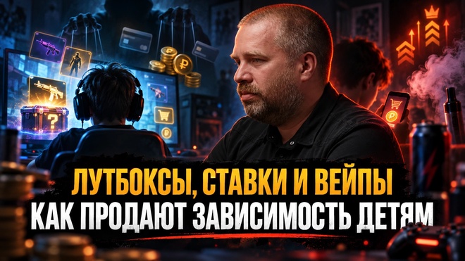 Постер к видео Лутбоксы, ставки и вейпы: как продают зависимость детям | Андрей Афанасьев