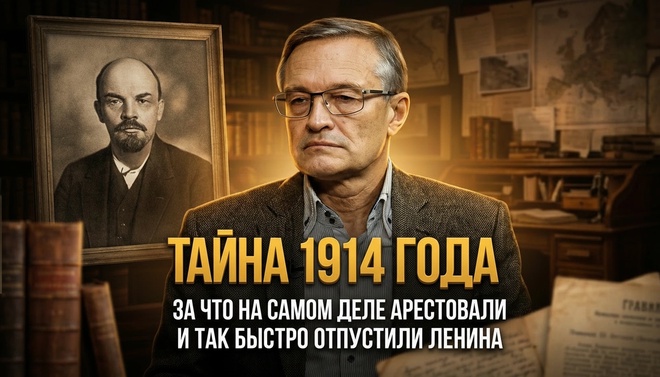 Постер к видео ТАЙНА 1914 ГОДА: За что на самом деле арестовали и так быстро отпустили Ленина | Андрей Колганов