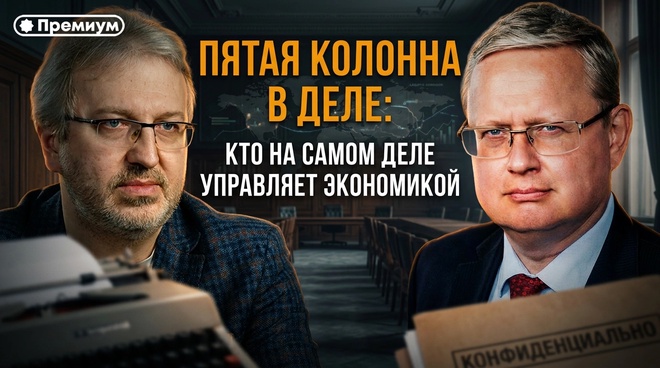 Постер к видео Пятая колонна в деле: Кто на самом деле управляет экономикой России? | Михаил Делягин | П...п... с Делягиным