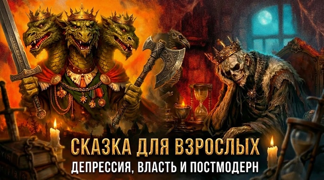 Постер к видео СКАЗКА ДЛЯ ВЗРОСЛЫХ: Депрессия, власть и постмодерн | Дионис Каптарь