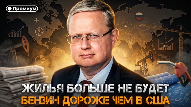 Постер к видео Михаил Делягин | ЖИЛЬЯ больше НЕ БУДЕТ! | БЕНЗИН ДОРОЖЕ чем в США