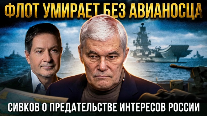 Постер к видео ФЛОТ УМИРАЕТ БЕЗ АВИАНОСЦА: Сивков о предательстве интересов России | Безруков и Сивков