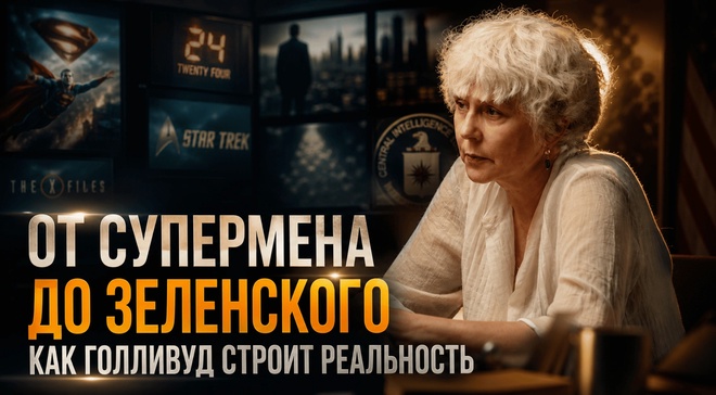 Постер к видео ОТ СУПЕРМЕНА ДО ЗЕЛЕНСКОГО — КАК ГОЛЛИВУД СТРОИТ РЕАЛЬНОСТЬ | Татьяна Балязина