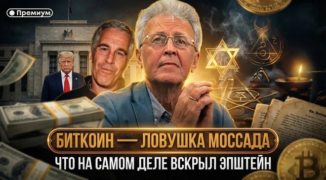 Постер к видео БИТКОИН — ЛОВУШКА МОССАДА. Что на самом деле вскрыл Эпштейн |  Валентин Катасонов