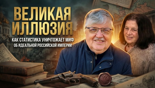 Постер к видео ВЕЛИКАЯ ИЛЛЮЗИЯ: Как статистика уничтожает миф об идеальной Российской империи | Елена Прудникова