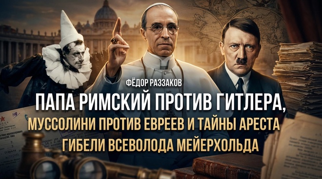 Постер к видео Фёдор Раззаков | Папа Римский против Гитлера, Муссолини против евреев, тайны гибели Мейерхольда