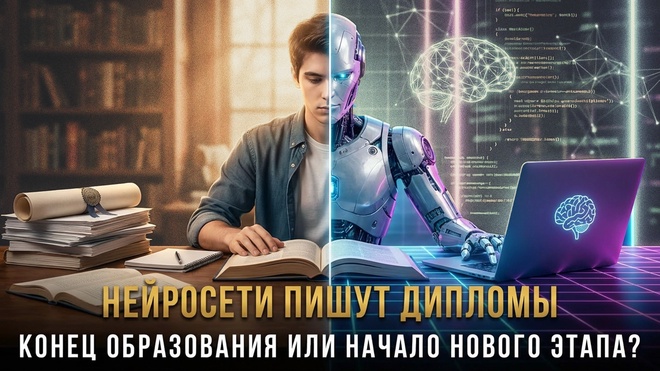 Постер к видео НЕЙРОСЕТИ ПИШУТ ДИПЛОМЫ: Конец образования или начало нового этапа? | Фёдор Лисицын