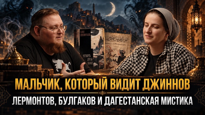 Постер к видео МАЛЬЧИК, КОТОРЫЙ ВИДИТ ДЖИННОВ: Лермонтов, Булгаков и дагестанская мистика | Сахиб Шихмирзаева
