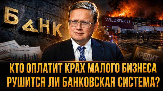 Постер к видео РУШИТСЯ ЛИ БАНКОВСКАЯ СИСТЕМА? КТО ОПЛАТИТ КРАХ МАЛОГО БИЗНЕСА | Михаил Делягин