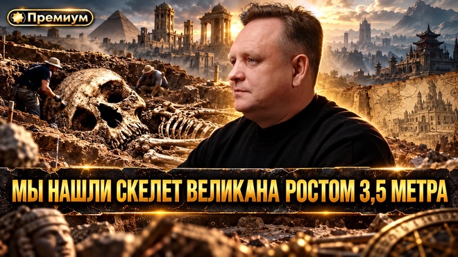 Постер к видео Олег Павлюченко | МЫ НАШЛИ СКЕЛЕТ ВЕЛИКАНА РОСТОМ 3,5 МЕТРА