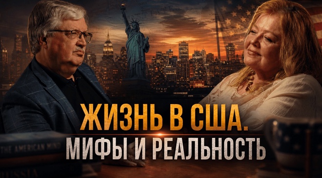 Постер к видео Жизнь в США. Мифы и реальность | Сергей Дмитриев и София Агачер