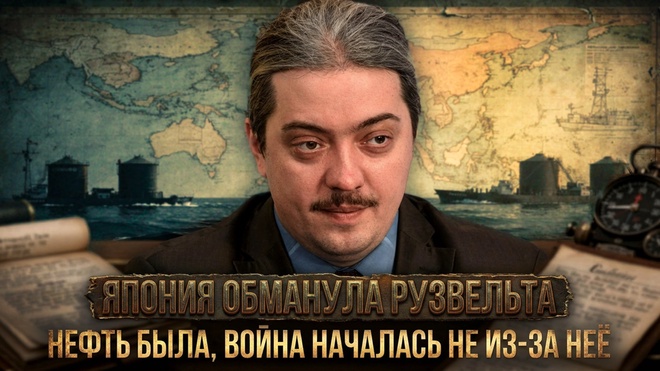 Постер к видео ЯПОНИЯ ОБМАНУЛА РУЗВЕЛЬТА: Нефть была, война началась не из-за неё | Дмитрий Верхотуров