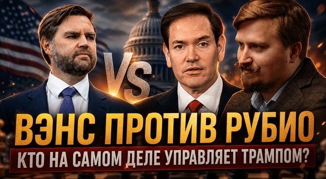 Постер к видео ВЭНС ПРОТИВ РУБИО — КТО НА САМОМ ДЕЛЕ УПРАВЛЯЕТ ТРАМПОМ? | Павел Дубравский