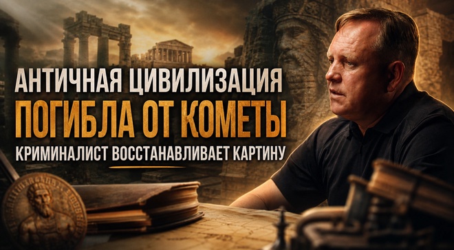Постер к видео АНТИЧНАЯ ЦИВИЛИЗАЦИЯ ПОГИБЛА ОТ КОМЕТЫ — КРИМИНАЛИСТ ВОССТАНАВЛИВАЕТ КАРТИНУ | Олег Павлюченко