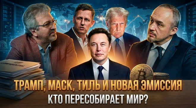 Постер к видео Трамп, Маск, Тиль и новая эмиссия: кто пересобирает мир | Роман Голунов