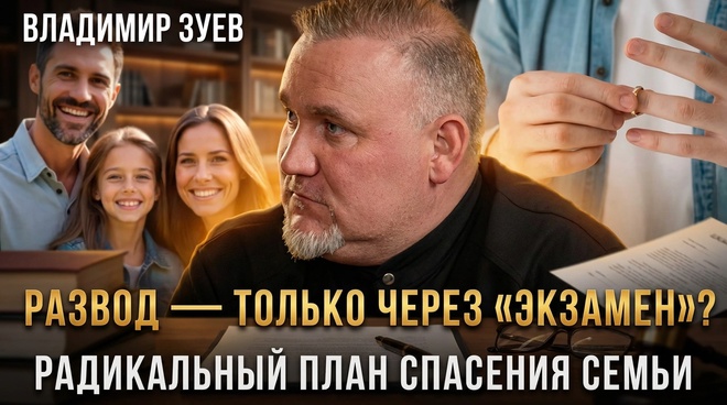Постер к видео РАЗВОД — ТОЛЬКО ЧЕРЕЗ «ЭКЗАМЕН»? Радикальный план спасения семьи | Владимир  Зуев‑Грейсман